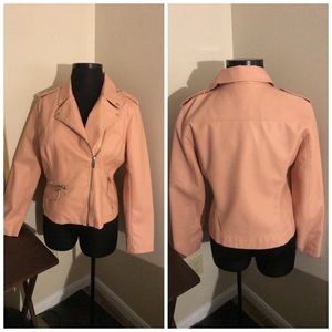 Pink moto jacket
